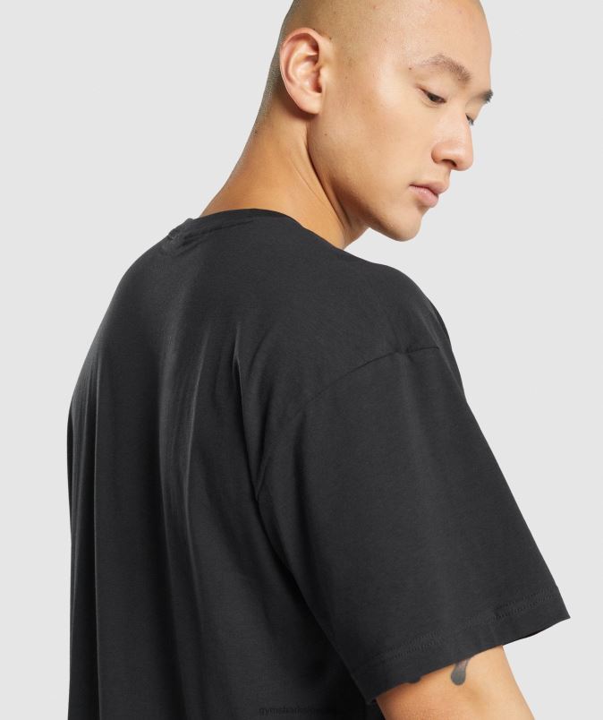 bistvena prevelika majica moškiGymshark Črna J00L2571