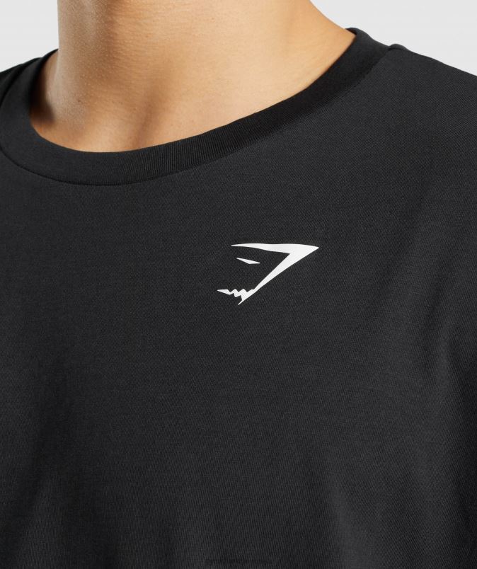 bistvena prevelika majica moškiGymshark Črna J00L2571