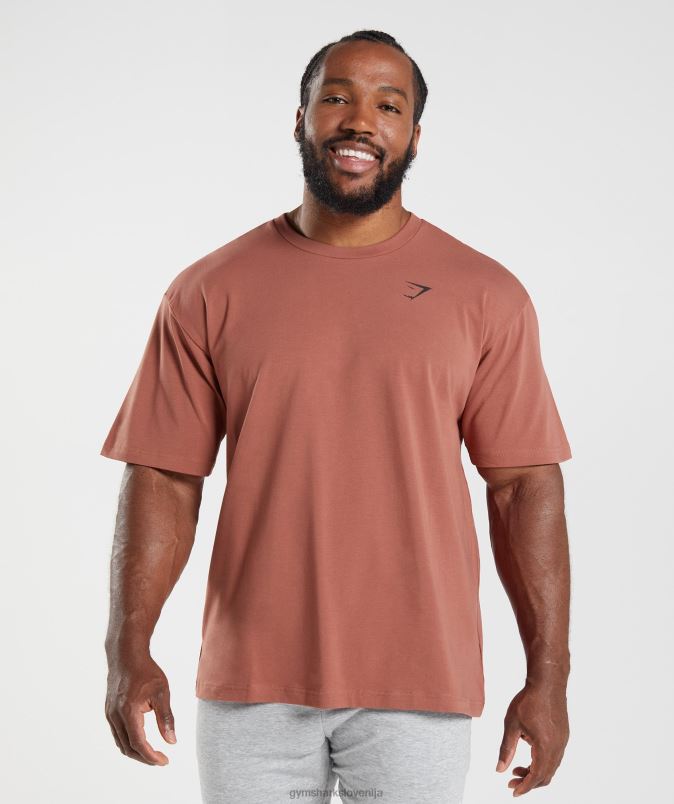 bistvena prevelika majica moškiGymshark rožnato rjava J00L2761