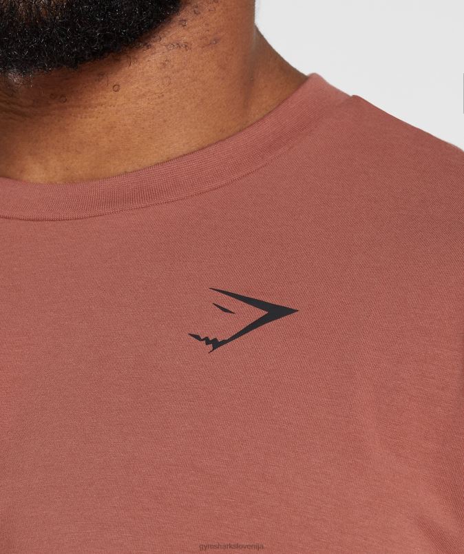 bistvena prevelika majica moškiGymshark rožnato rjava J00L2761