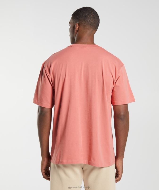 bistvena prevelika majica moškiGymshark terakota roza J00L2569