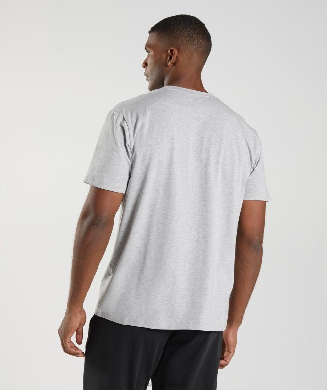 blok majica moškiGymshark svetlo sivi lapor J00L2714