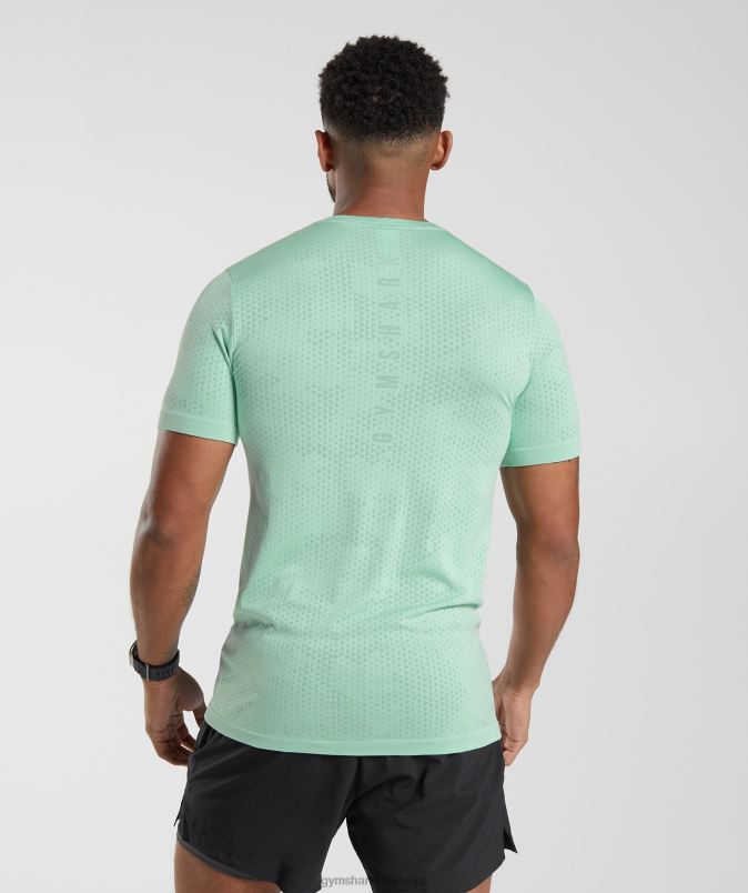 brezšivna športna majica s kratkimi rokavi moškiGymshark pastelno zelena/zelena vrbe J00L2715