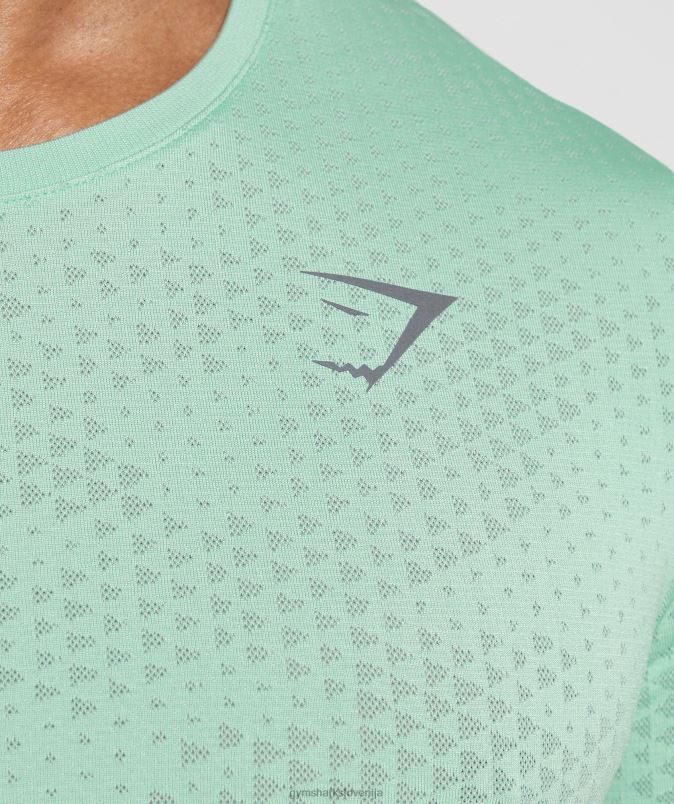 brezšivna športna majica s kratkimi rokavi moškiGymshark pastelno zelena/zelena vrbe J00L2715