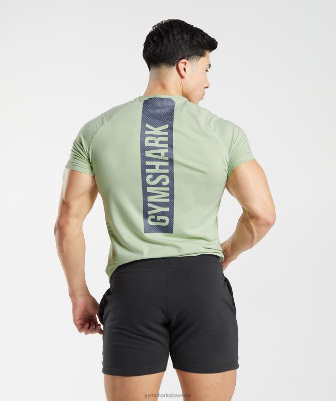 drzna majica s kratkimi rokavi moškiGymshark flora zelena J00L2729