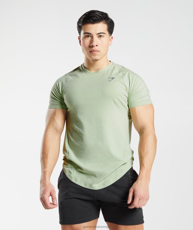 drzna majica s kratkimi rokavi moškiGymshark flora zelena J00L2729