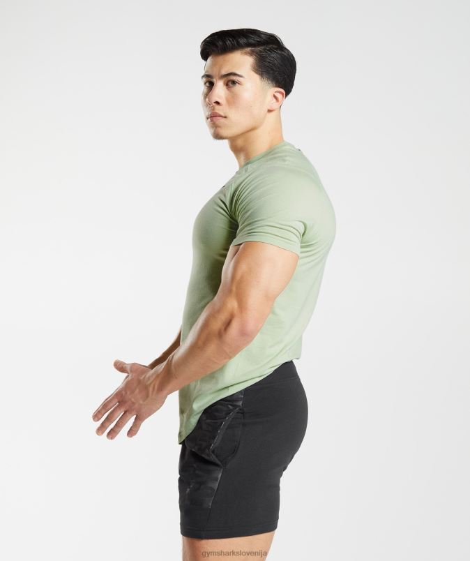 drzna majica s kratkimi rokavi moškiGymshark flora zelena J00L2729