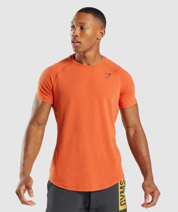 drzna majica s kratkimi rokavi moškiGymshark glinena oranžna J00L2695