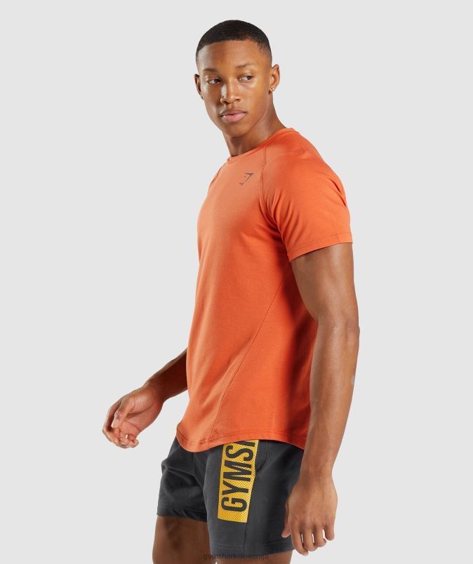 drzna majica s kratkimi rokavi moškiGymshark glinena oranžna J00L2695