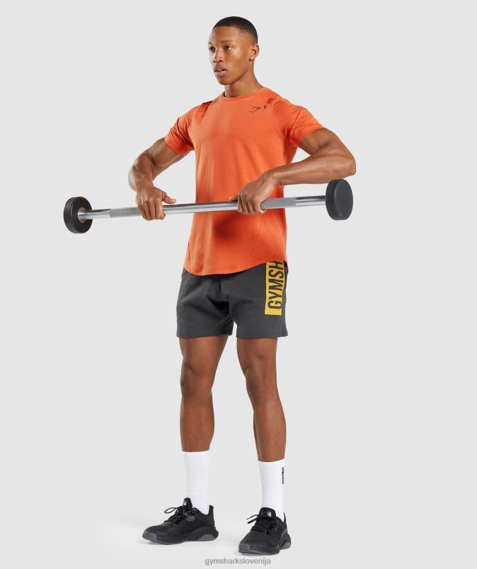 drzna majica s kratkimi rokavi moškiGymshark glinena oranžna J00L2695
