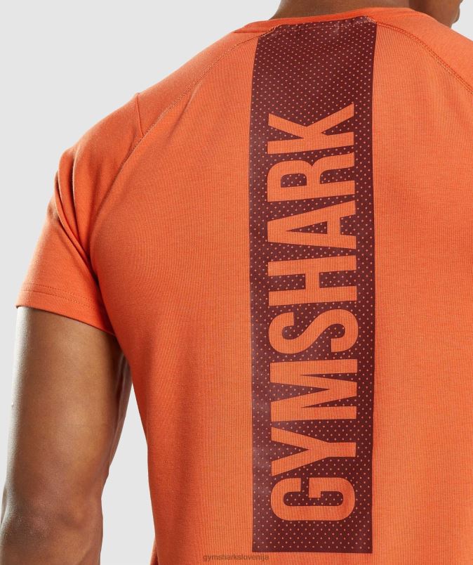drzna majica s kratkimi rokavi moškiGymshark glinena oranžna J00L2695