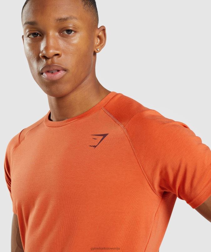drzna majica s kratkimi rokavi moškiGymshark glinena oranžna J00L2695