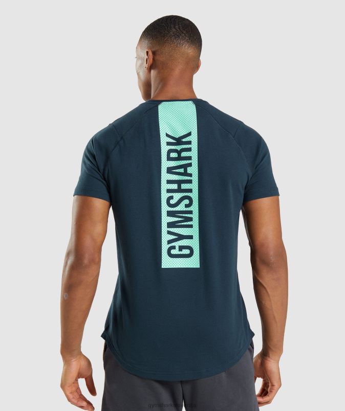drzna majica s kratkimi rokavi moškiGymshark mornarica J00L2706