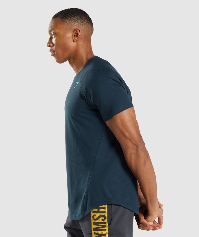 drzna majica s kratkimi rokavi moškiGymshark mornarica J00L2706