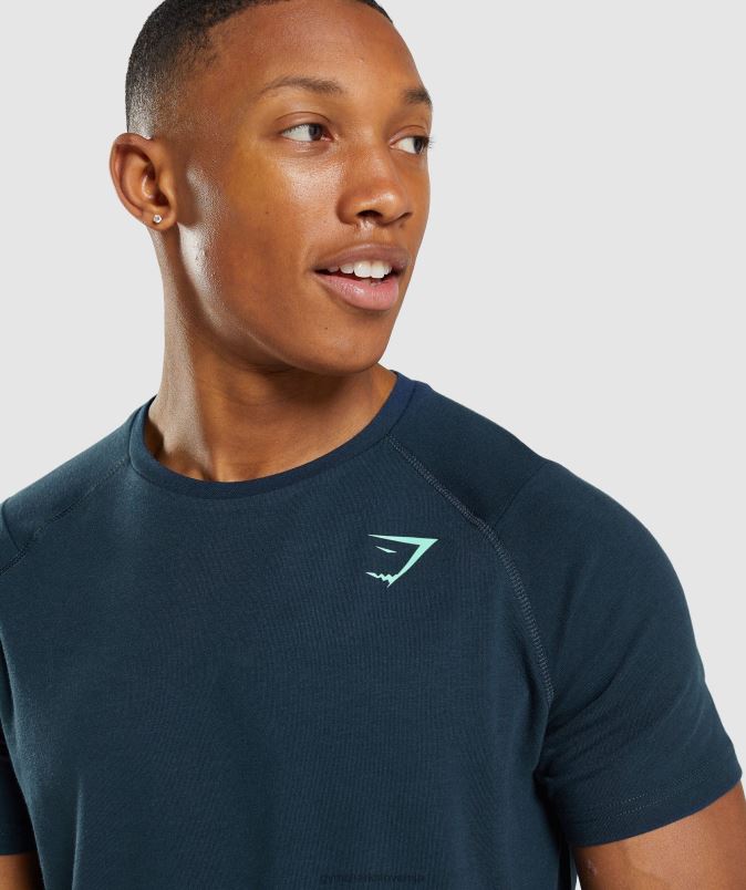 drzna majica s kratkimi rokavi moškiGymshark mornarica J00L2706