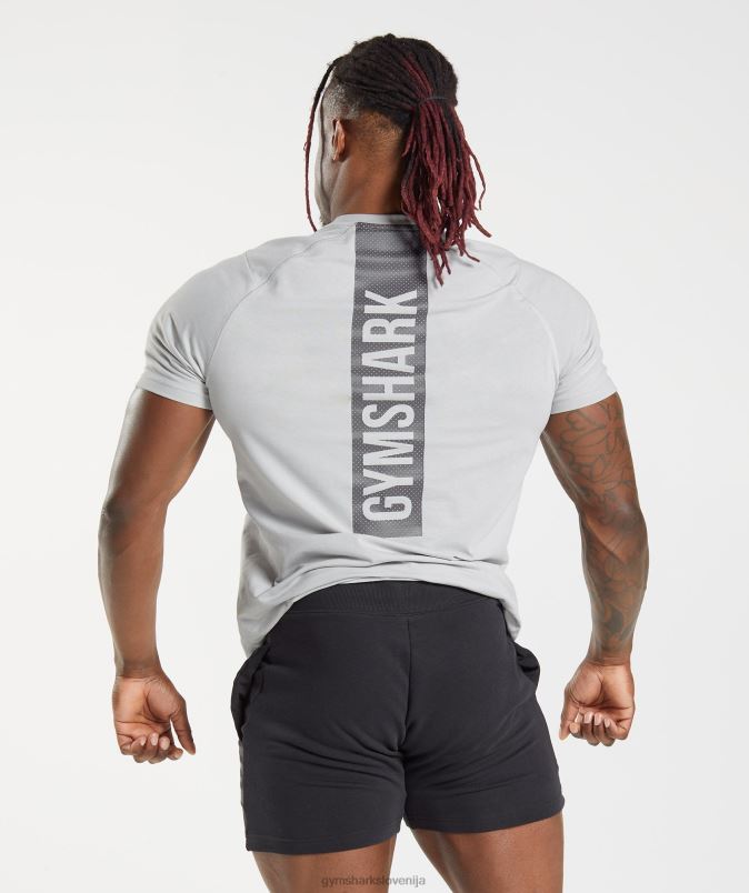 drzna majica s kratkimi rokavi moškiGymshark svetlo siva J00L2762