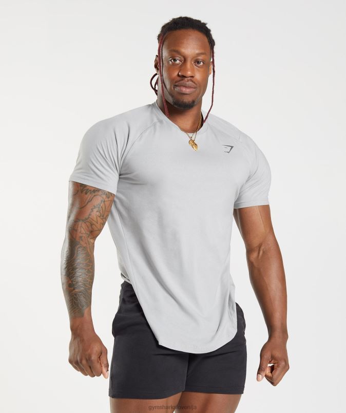 drzna majica s kratkimi rokavi moškiGymshark svetlo siva J00L2762