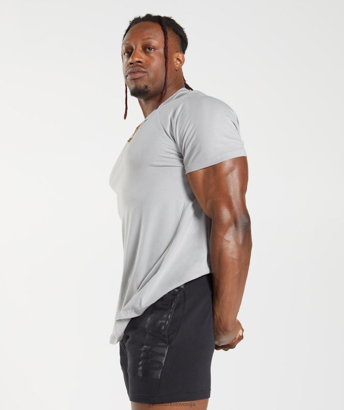 drzna majica s kratkimi rokavi moškiGymshark svetlo siva J00L2762