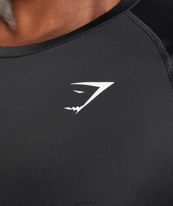element baselayer majica s kratkimi rokavi moškiGymshark Črna J00L2701
