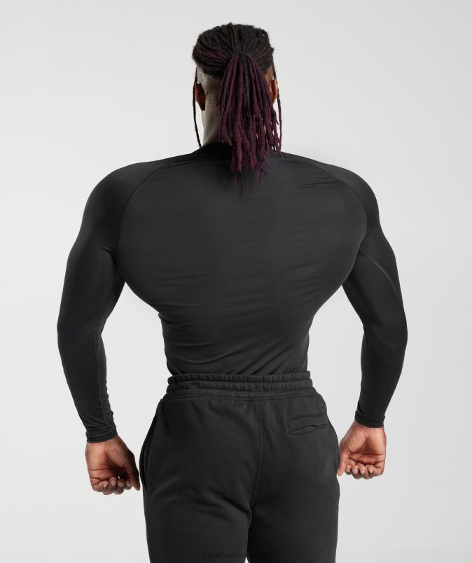 element baselayer majica z dolgimi rokavi moškiGymshark Črna J00L2671