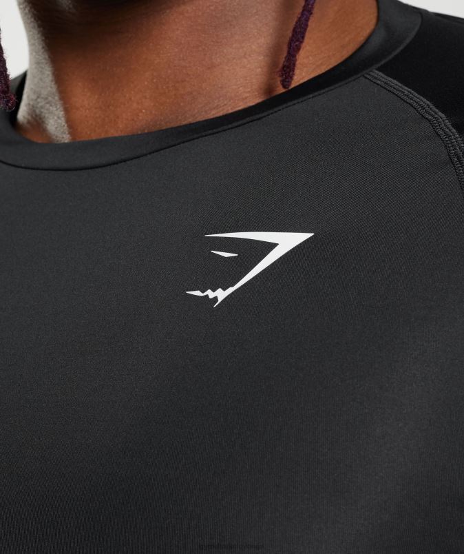 element baselayer majica z dolgimi rokavi moškiGymshark Črna J00L2671