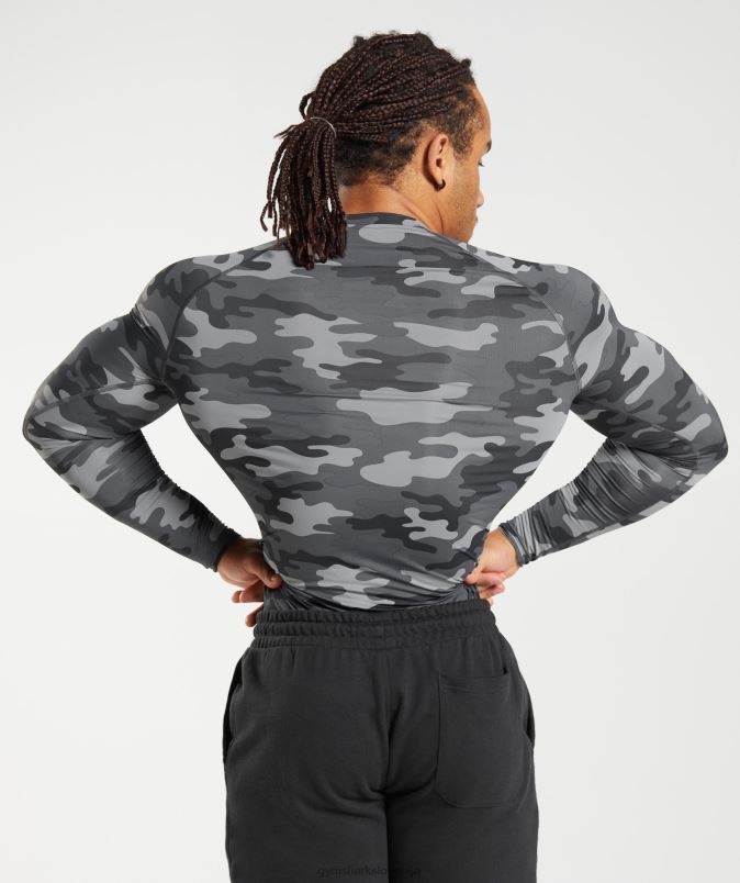 element baselayer z dolgimi rokavi moškiGymshark sivi tisk J00L2690