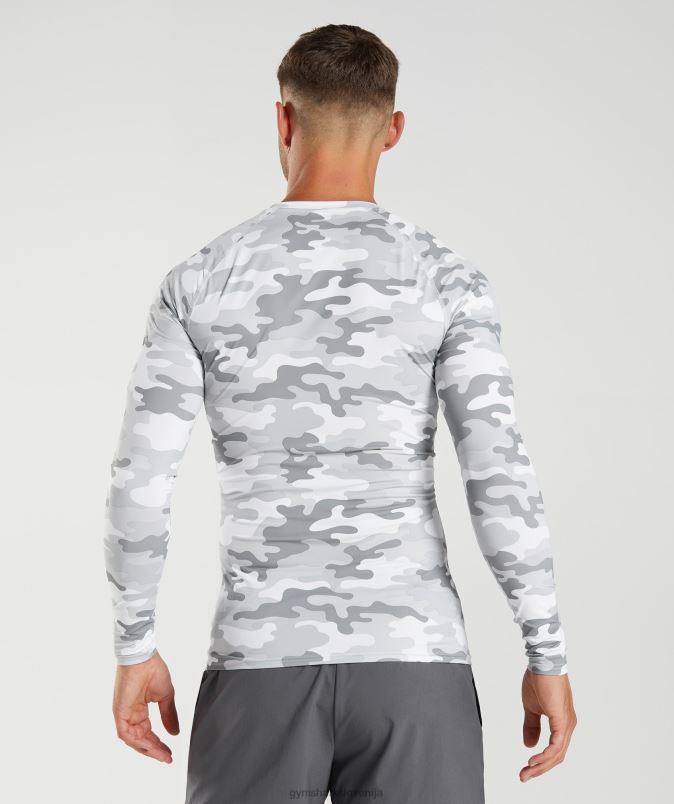 element baselayer z dolgimi rokavi moškiGymshark svetlo siv potisk J00L2624