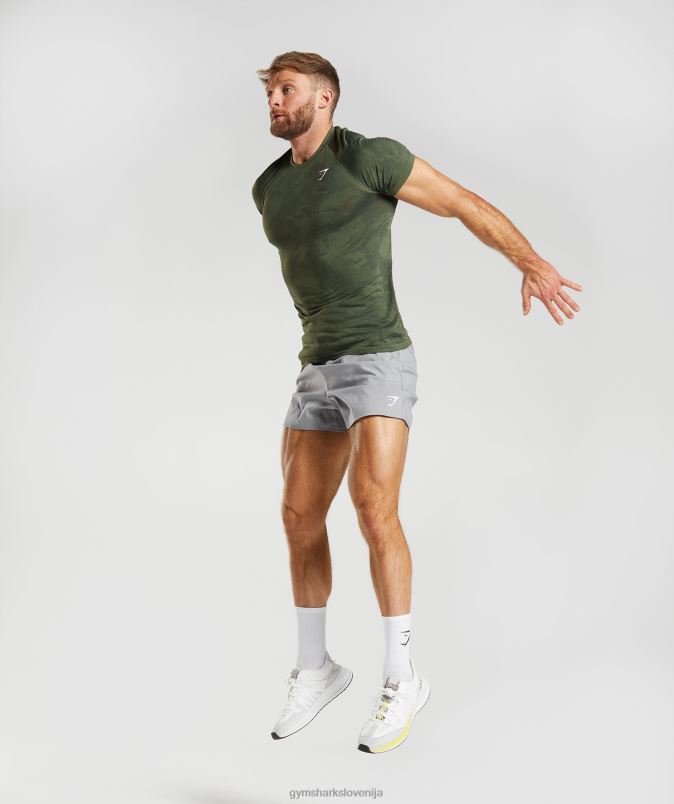 geo brezšivna majica s kratkimi rokavi moškiGymshark jedro olivno/črno J00L2645
