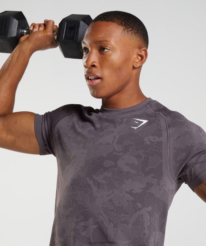 geo brezšivna majica s kratkimi rokavi moškiGymshark mošus lila/črna J00L2716