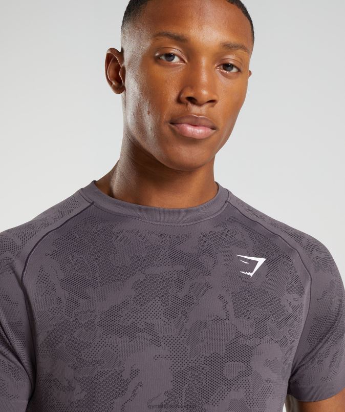 geo brezšivna majica s kratkimi rokavi moškiGymshark mošus lila/črna J00L2716