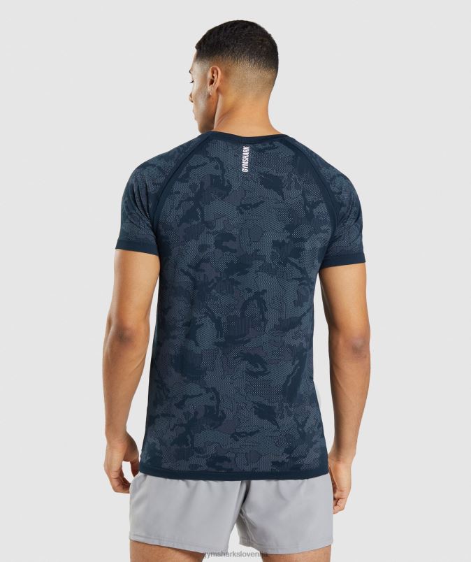 geo brezšivna majica s kratkimi rokavi moškiGymshark mornarsko/megleno modra J00L2719