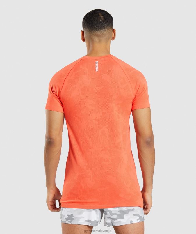 geo brezšivna majica s kratkimi rokavi moškiGymshark papaja pomaranča/pikantna pomaranča J00L2668