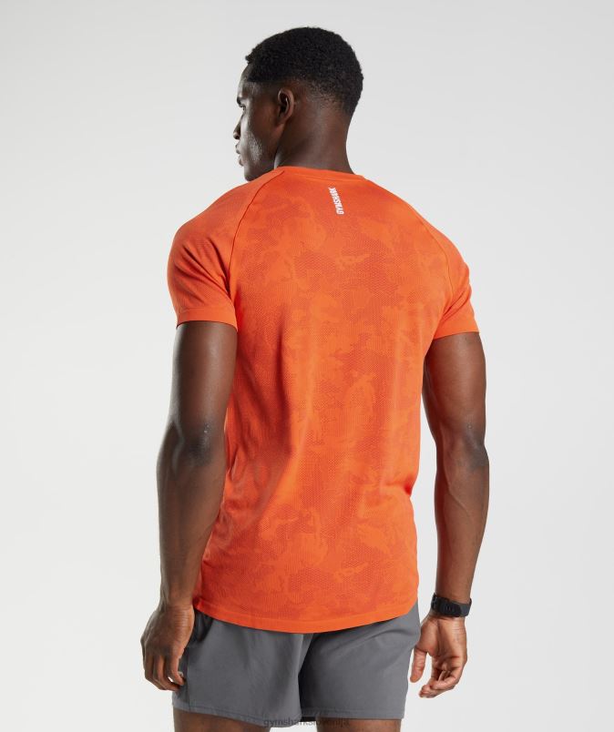 geo brezšivna majica s kratkimi rokavi moškiGymshark rdeča paprika/rdeča salsa J00L2616