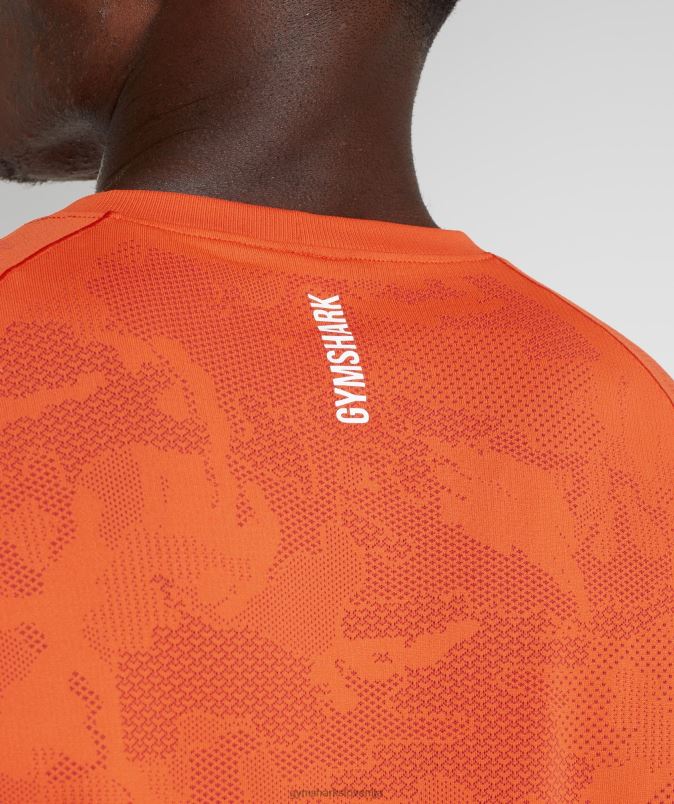 geo brezšivna majica s kratkimi rokavi moškiGymshark rdeča paprika/rdeča salsa J00L2616