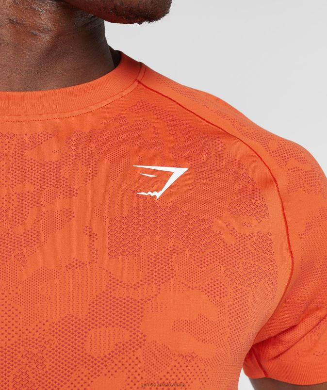 geo brezšivna majica s kratkimi rokavi moškiGymshark rdeča paprika/rdeča salsa J00L2616