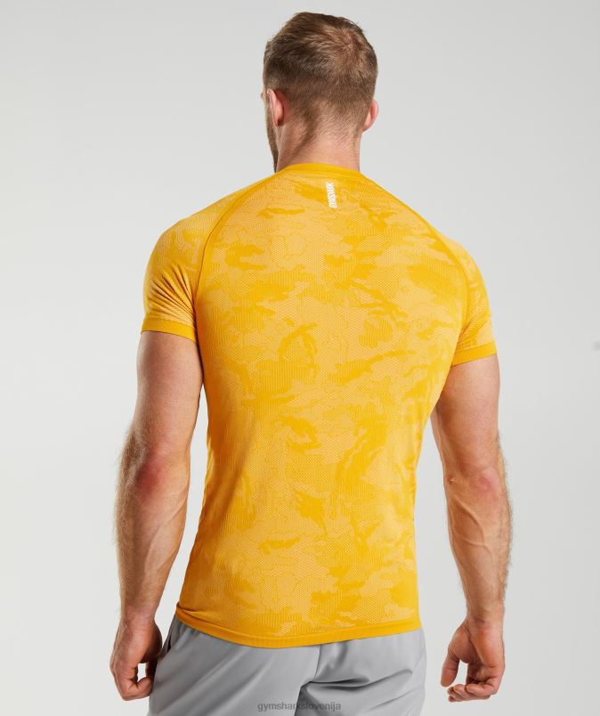 geo brezšivna majica s kratkimi rokavi moškiGymshark sončno rumena/bela J00L2736
