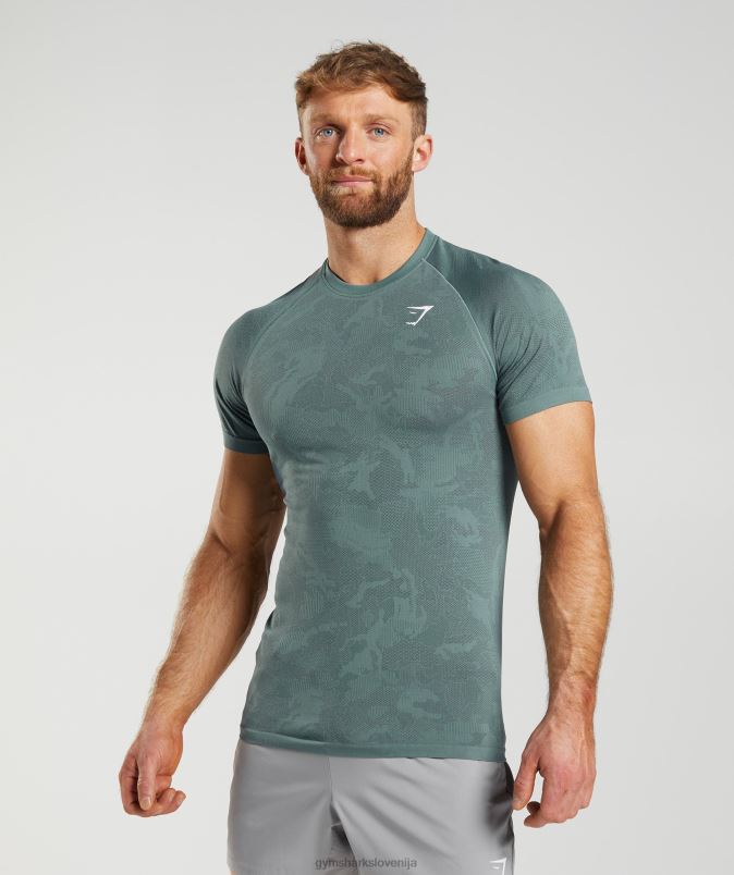 geo brezšivna majica s kratkimi rokavi moškiGymshark thunder blue/cosmic grey J00L2737