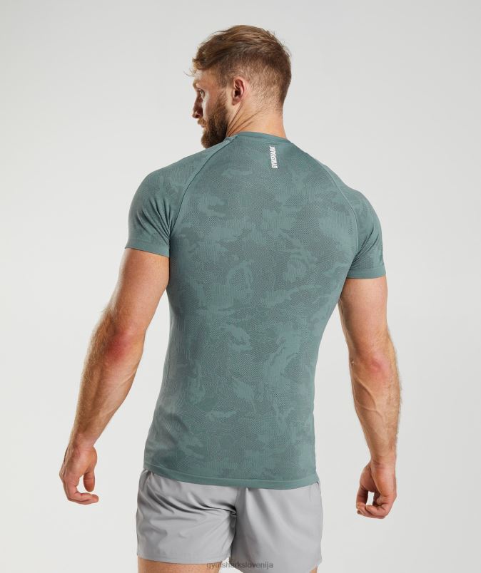 geo brezšivna majica s kratkimi rokavi moškiGymshark thunder blue/cosmic grey J00L2737