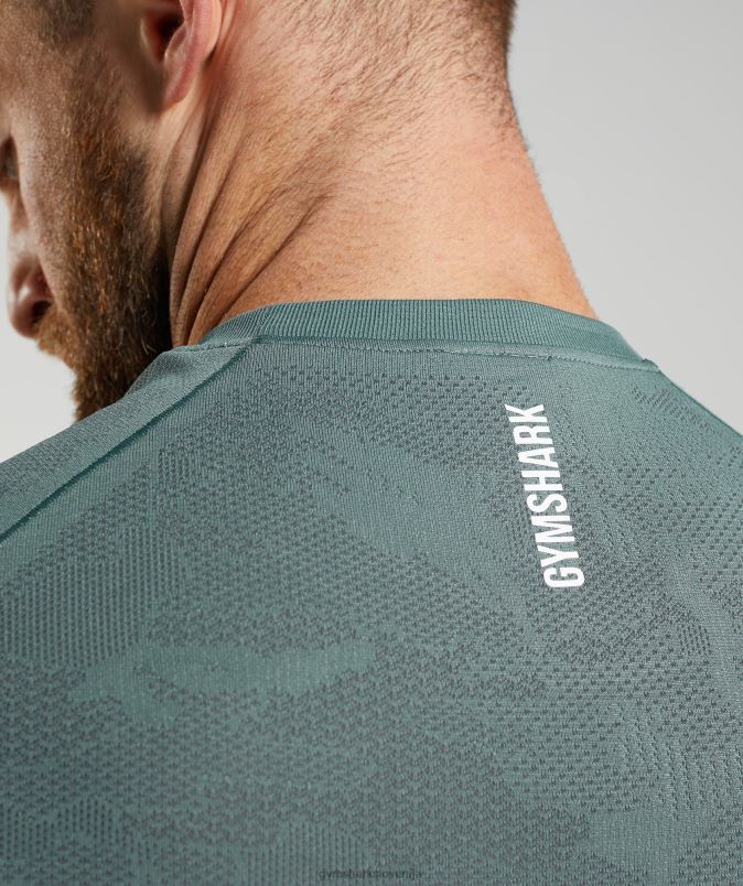geo brezšivna majica s kratkimi rokavi moškiGymshark thunder blue/cosmic grey J00L2737