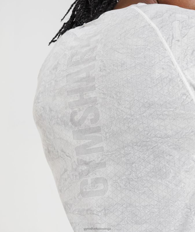 geo brezšivna majica s kratkimi rokavi moškiGymshark umazano bela/svetlo siva J00L2618
