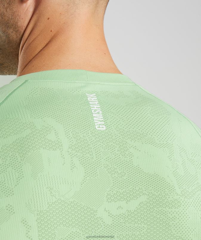 geo brezšivna majica s kratkimi rokavi moškiGymshark zelena aloja/zeleni čaj J00L2609
