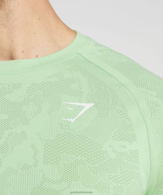 geo brezšivna majica s kratkimi rokavi moškiGymshark zelena aloja/zeleni čaj J00L2609