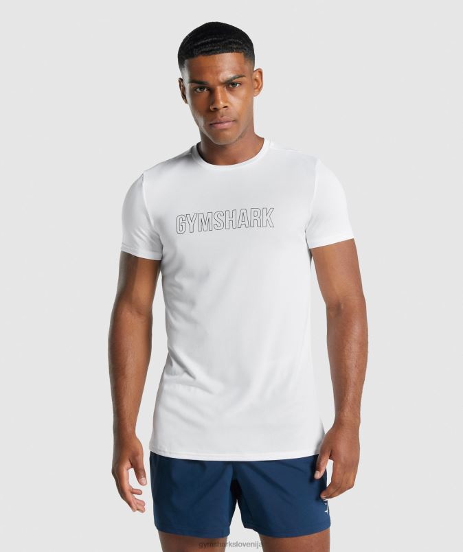 grafična majica ob prihodu moškiGymshark bela J00L2666