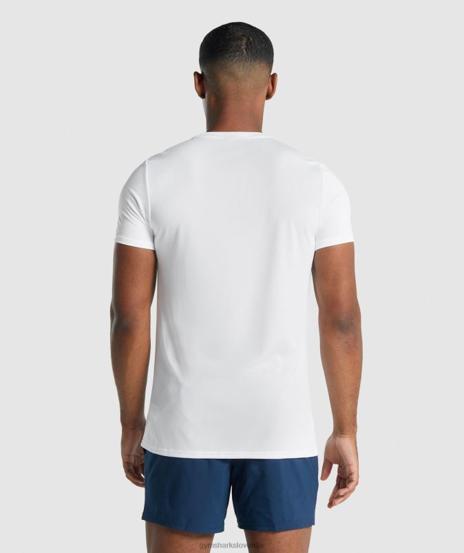 grafična majica ob prihodu moškiGymshark bela J00L2666
