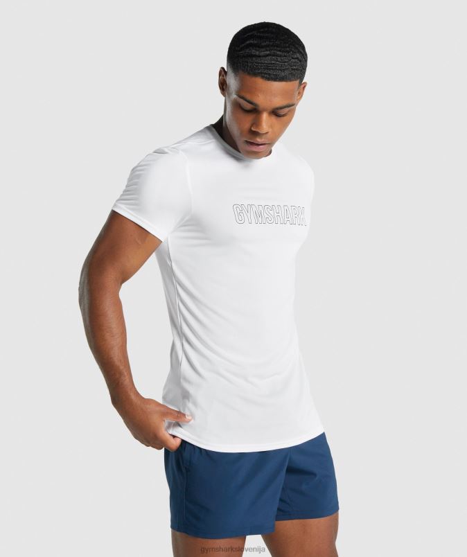 grafična majica ob prihodu moškiGymshark bela J00L2666