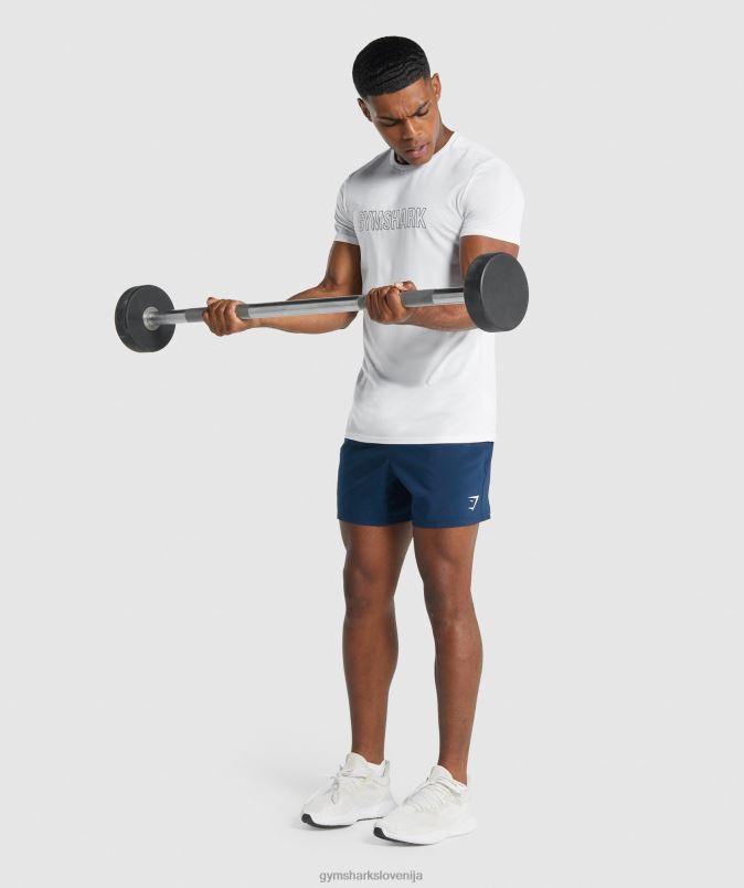 grafična majica ob prihodu moškiGymshark bela J00L2666