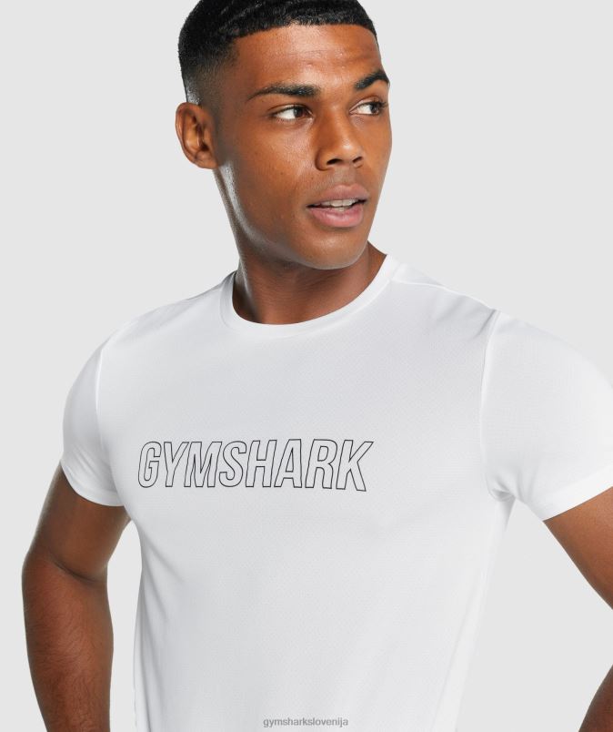 grafična majica ob prihodu moškiGymshark bela J00L2666
