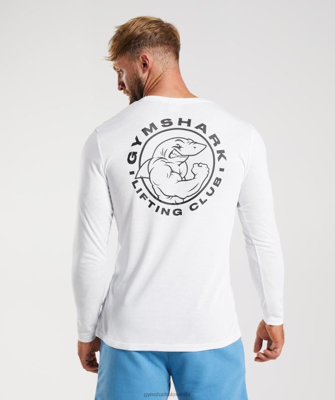 legacy majica z dolgimi rokavi moškiGymshark bela J00L2676