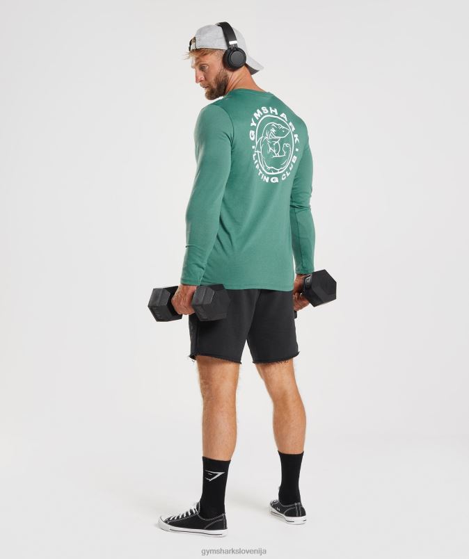legacy majica z dolgimi rokavi moškiGymshark hoya zelena J00L2643