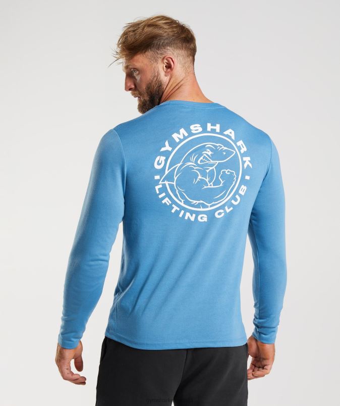 legacy majica z dolgimi rokavi moškiGymshark primorska modra J00L2675